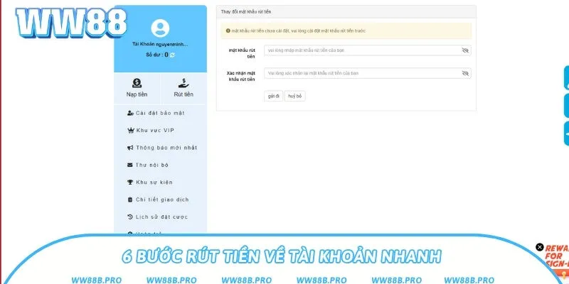 Tổng hợp các bước rút tiền về tài khoản cá nhân